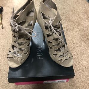 Chinese Laundry Suede Lace-up High Heel Bootie/Gladiator Stiletto 8.5